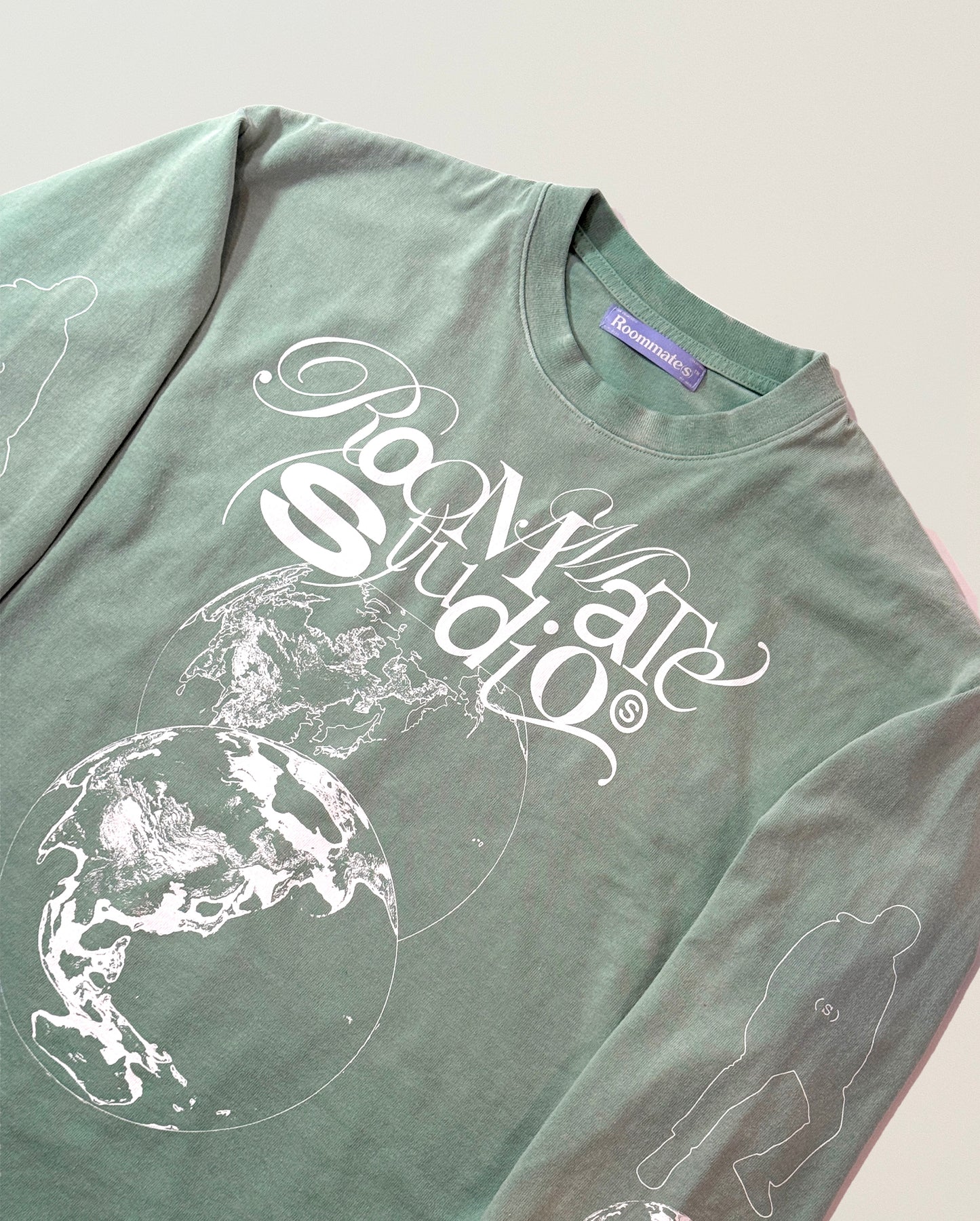 Faded Green Earth Long Sleeve Tee