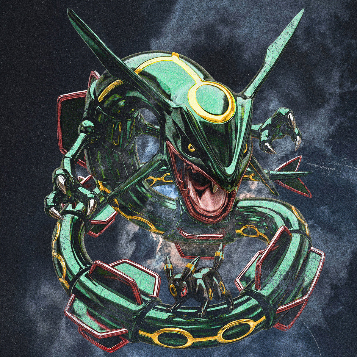 Tag Team Chrome Rayquaza Umbreon Tee