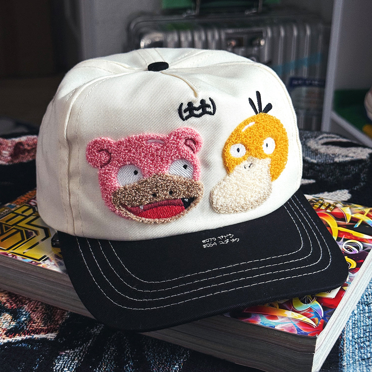 Chenille Psyduck/Slowpoke Snapback Hat