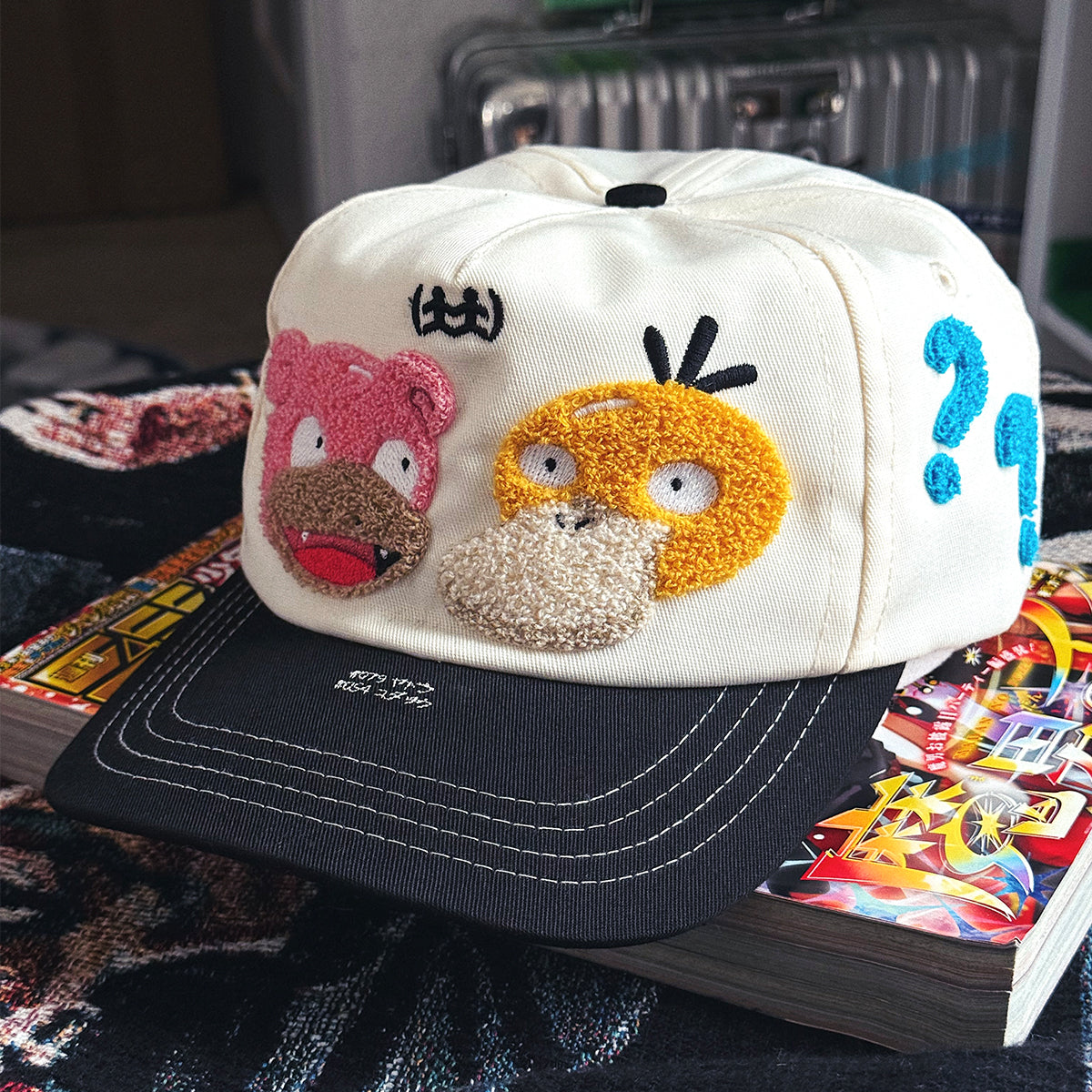Chenille Psyduck/Slowpoke Snapback Hat