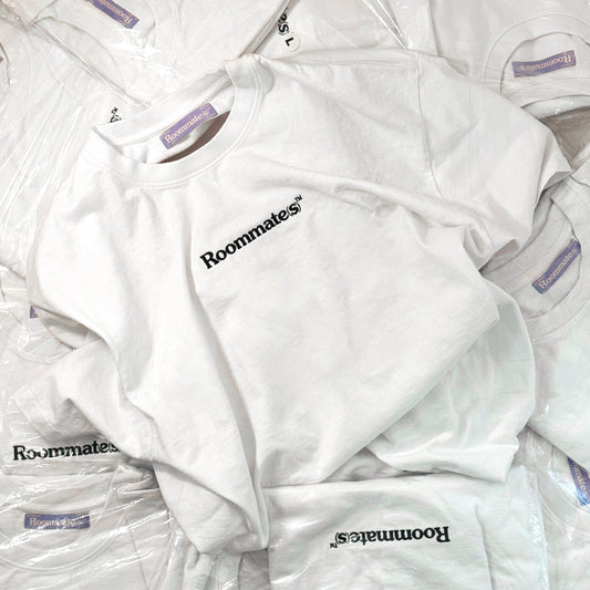 Embroidered Logo Tee (White)