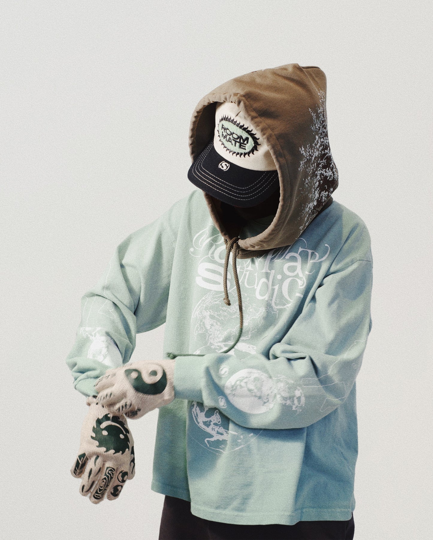 Faded Green Earth Long Sleeve Tee